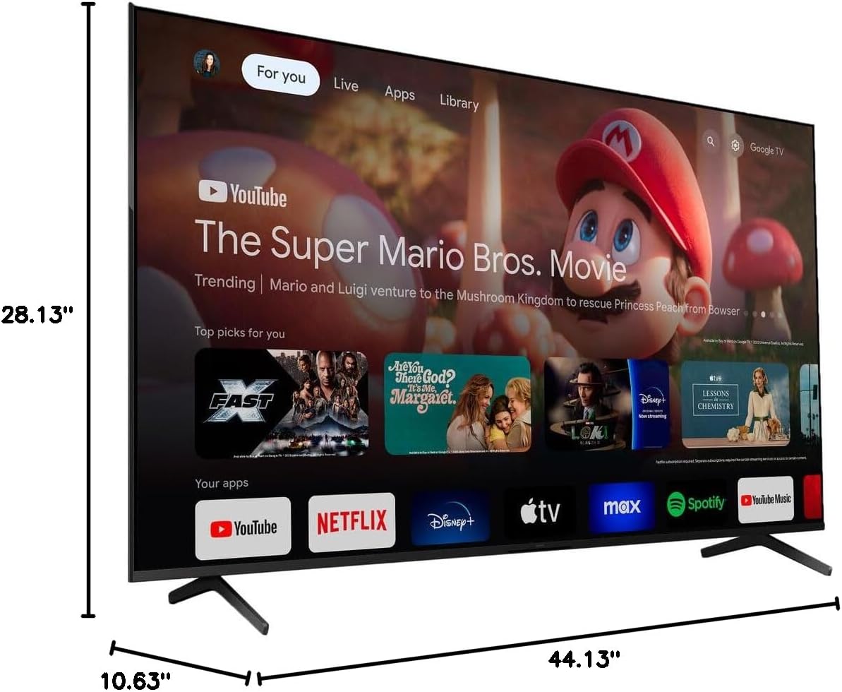 Sony BRAVIA 3 K50S30 50 inch 4K HDR Smart LED TV (2024) - (Renewed) Bundle with 2 Year Enhanced Protection Pack