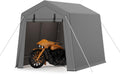 Outdoor Storage Shed 6x6 ft, Heavy Duty Portable Garage Carport Tent for Bike, ATV & Motorcycle, Waterproof Garden Storage Shelter with Mesh Window, Metal Frame Outdoor Shed Cover