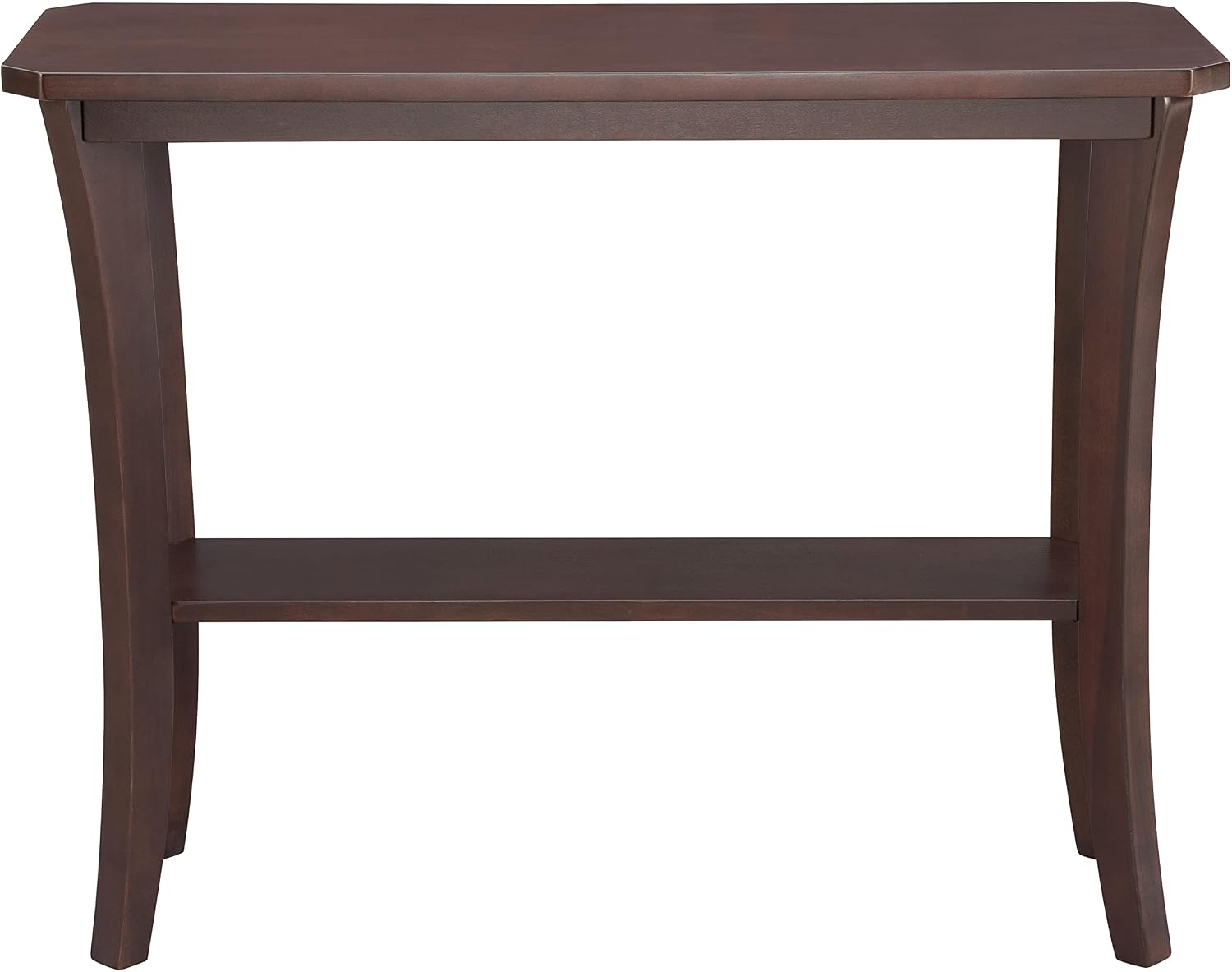 Leick Home Boa Console Table, Solid Wood, Bottom Display Shelf, Narrow Depth, Easy-Assembly, For Living Room/Hallway, Chocolate Cherry, 38.0 in. W x 14.0 in. D x 30.0 in. H, 10332