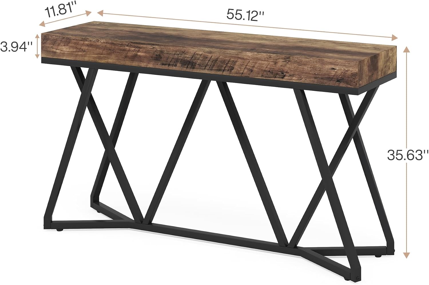 Tribesigns 55-Inch Console Tables for Entryway, Farmhouse Entry Sofa Table Behind Couch for Foyer, Hallway