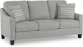 Signature Design by Ashley Adlai Casual Sofa with 2 Toss Pillows, Light Gray