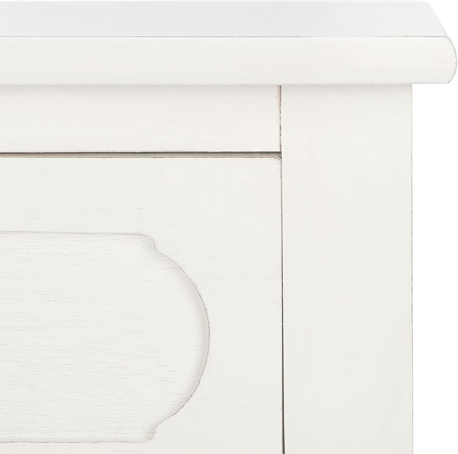 Safavieh Home Collection Allura Distressed White 2-Drawer Bottom Shelf Console Table