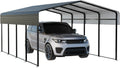 NUGRIART Metal Carport 13 x 20 FT with Heavy Duty Frame & Galvanized Steel Roof, Metal Car Garage, Sturdy Canopy Shelter for Car, Truck, Pickup, SUV, Tractor, and Boat