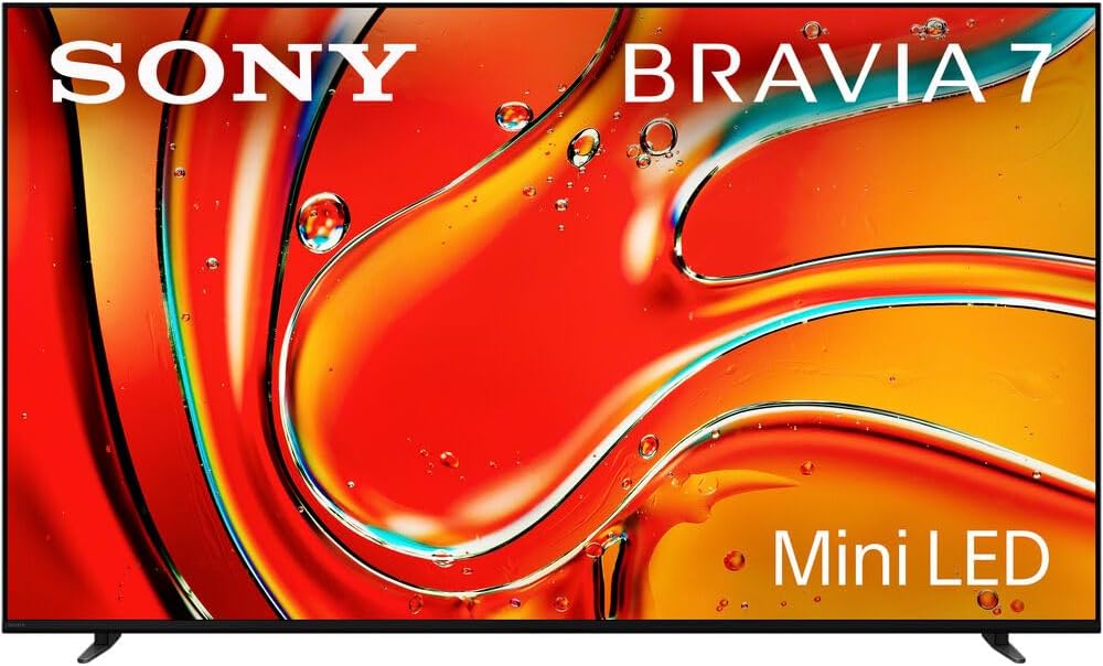 Sony BRAVIA 7 K55XR70 55 inch 4K HDR Smart QLED Mini-LED TV Bundle with Premiere Movie Streaming Package & TV Setup Bundle with Wall Mount + Surge Adapter + HDMI Cable & More (2024 Model)