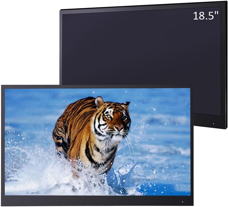 18.5 inch Smart Black TV for Bathroom,Waterproof TV ATSC Tunner Android 11.0 for Hotel/Kitchen,Built-in Speakers,Wi-fi and Bluetooth,B185,Model 2026
