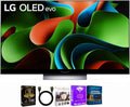 LG 77-Inch OLED C3 HDR 4K Smart OLED TV Bundle - 120 HZ Refresh Rate + UAX 4K HDMI 2.0 Cable + CPS 24 Months Protection and Streaming Kit with Alexa