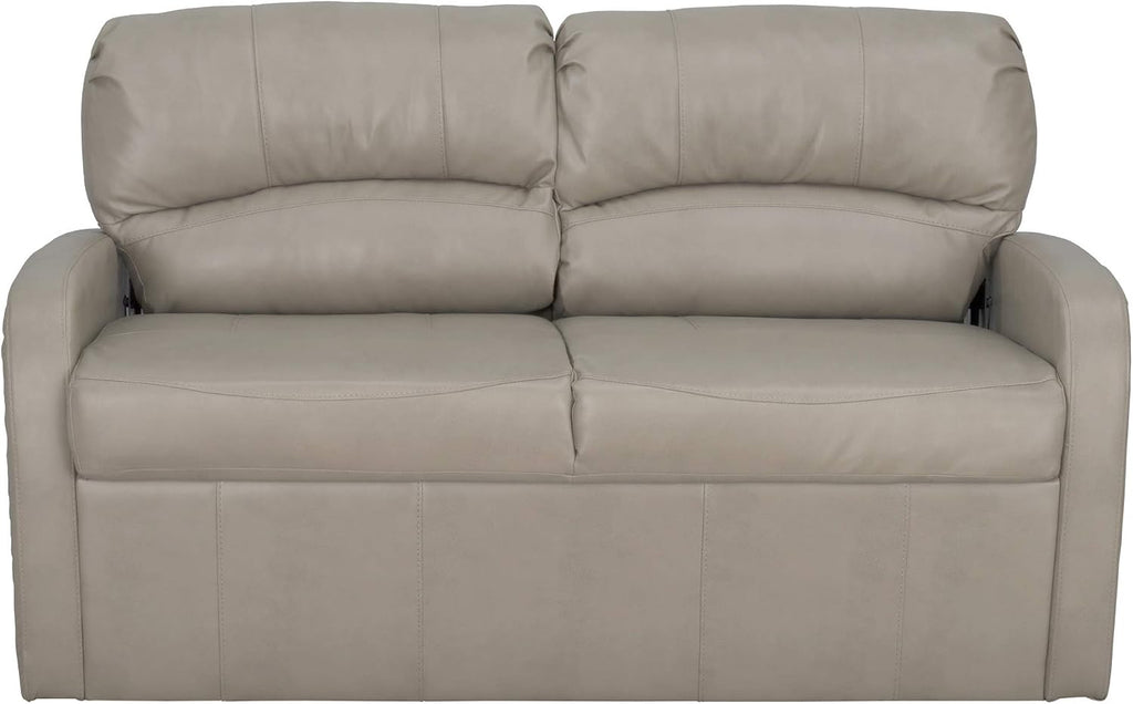 RecPro 60' RV Jack Knife Sofa w/Arms Sleeper Sofa Couch Slideout Camper Furniture | Putty