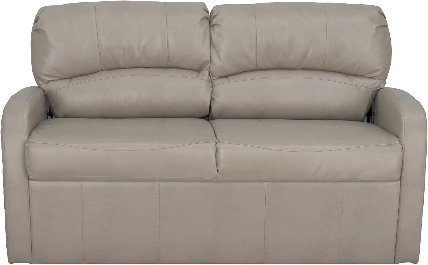 RecPro 60' RV Jack Knife Sofa w/Arms Sleeper Sofa Couch Slideout Camper Furniture | Putty