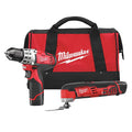 Milwaukee 249522 M12 12V Cordless Lithium-Ion 3/8 in. Drill Driver and Multi-Tool Combo Kit