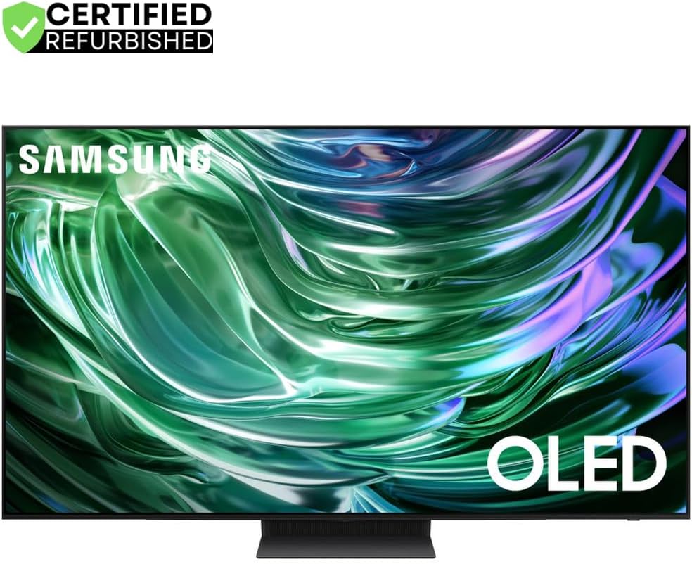 Samsung (Refurbished QN65S90DA 65 Inch OLED 4K Smart TV (2024) Bundle with 2 Year Enhanced Protection Pack (Renewed)