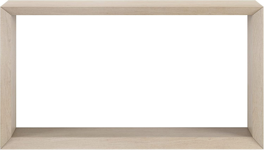 Henn&Hart 55' Wooden Rectangular Console Table Entryway Table, Sofa Table with Wooden Shelf for Entryway, Living Room, Couch, Hallway, or Office, Beech White