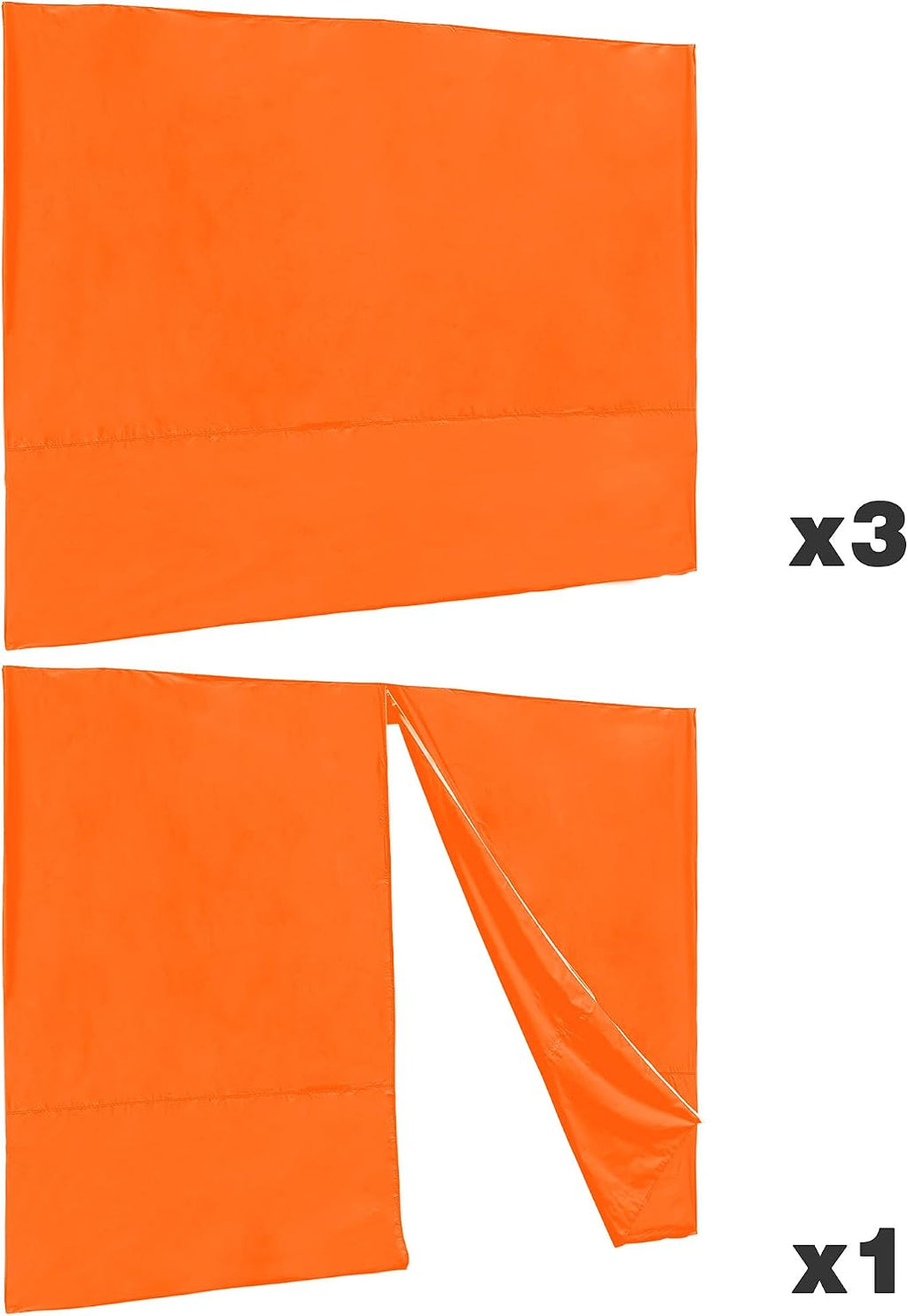 InstaHibit 4 Pack Side Wall for 10x10 Ft EZ Pop Up Canopy Tent UV50+ Zipper 550D (Sidewall Only)