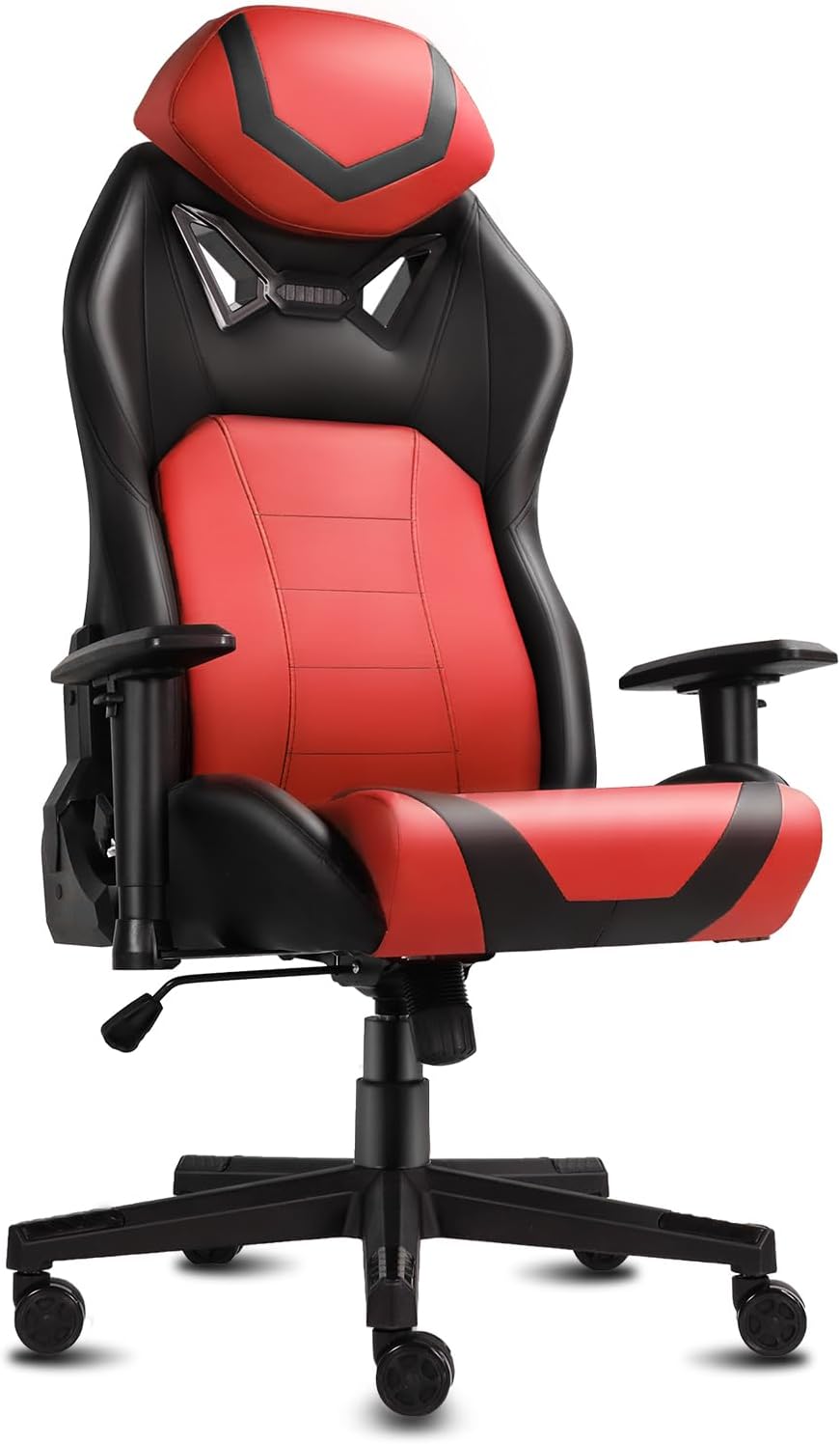 Modern-Depo Ergonomic Gaming Chairs for Adults with High-Density Memory Foam | Swivel Comfortable Office Chair, Big and Tall Video Game Chair, High Back Computer Chair for Home, Office, Red Black