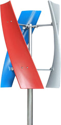 400W DC 24V Helix Maglev Axis Vertical Wind Power Turbine Generator, 3 Blade Spiral Wind Generator Kit with Charge Controller for Marine Home Industrial Energy