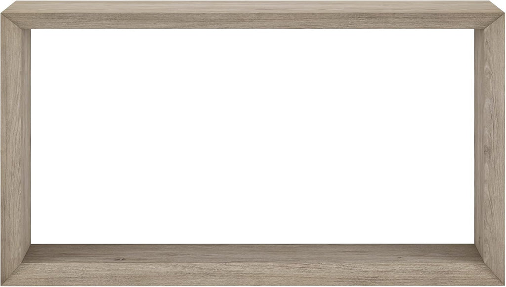 Henn&Hart 55' Wooden Rectangular Console Table Entryway Table, Sofa Table with Wooden Shelf for Entryway, Living Room, Couch, Hallway, or Office, Weathered Gray