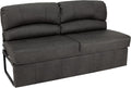 RecPro Charles RV Jackknife Sofa | Love Seat | Sleeper Sofa | Length Options 62', 68', 72' | 11' Legs and Hardware Included (62 Inch, Gunmetal)
