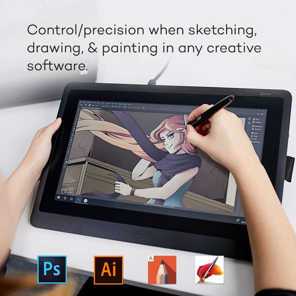 Wacom DTK1660K0A Cintiq 16 Drawing Tablet with Screen (Renewed)