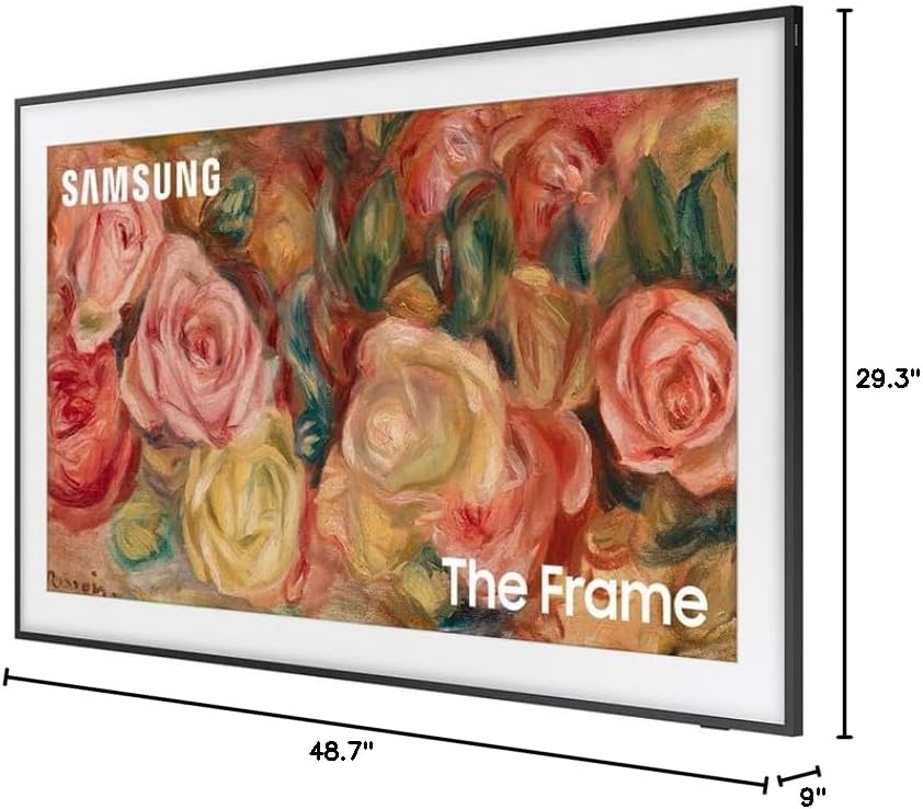 Samsung (Refurbished QN55LS03DAFXZA 55 inch The Frame QLED 4K Smart TV 2024 Bundle with 2 YR CPS Enhanced Protection Pack (Renewed)