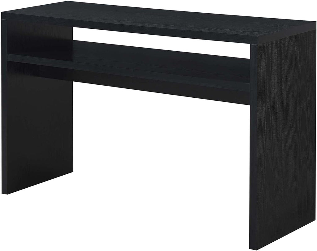 Convenience Concepts Northfield Deluxe Console Hall Table 48' - Modern, Minimalist Narrow Sofa Display Accent With Storage Shelf for Contemporary Living Room, Entryway, or Hallway, Black