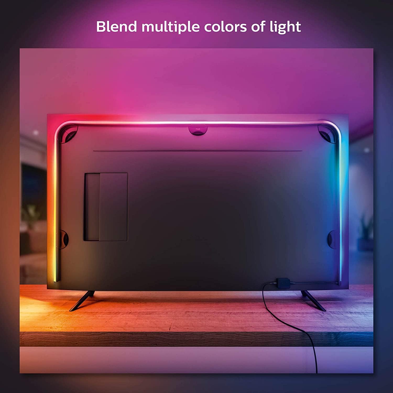 Philips Hue Gradient LED LightStrip 55in (Sync with TV, Music and Gaming), Hue Hub & Hue Sync Box Required (Renewed)