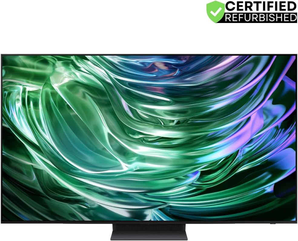 Samsung (Refurbished QN65S90DA 65 Inch OLED 4K Smart TV (2024) Bundle with 2 Year Enhanced Protection Pack (Renewed)