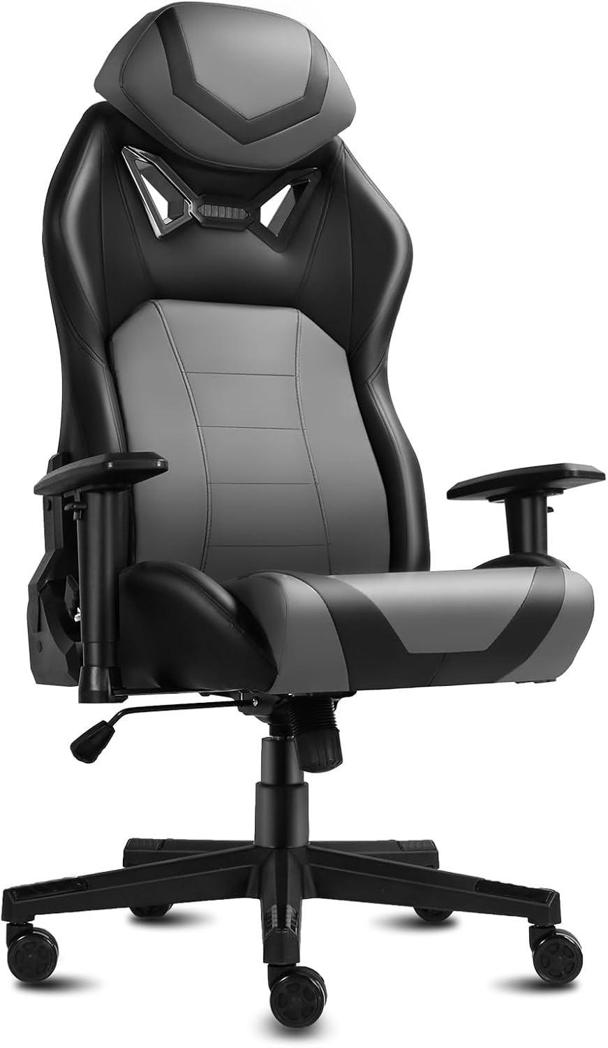 Modern-Depo Ergonomic Gaming Chairs for Adults with High-Density Memory Foam | Swivel Comfortable Office Chair, Big and Tall Video Game Chair, High Back Computer Chair for Home, Office, Grey Black
