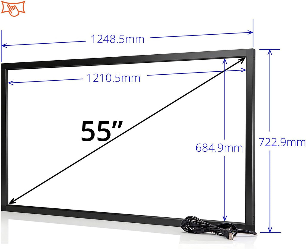 Chengying 55 inch 10 Point Multi-Touch Infrared Touch Frame, ir Touch Panel, Infrared Touch Screen Overlay
