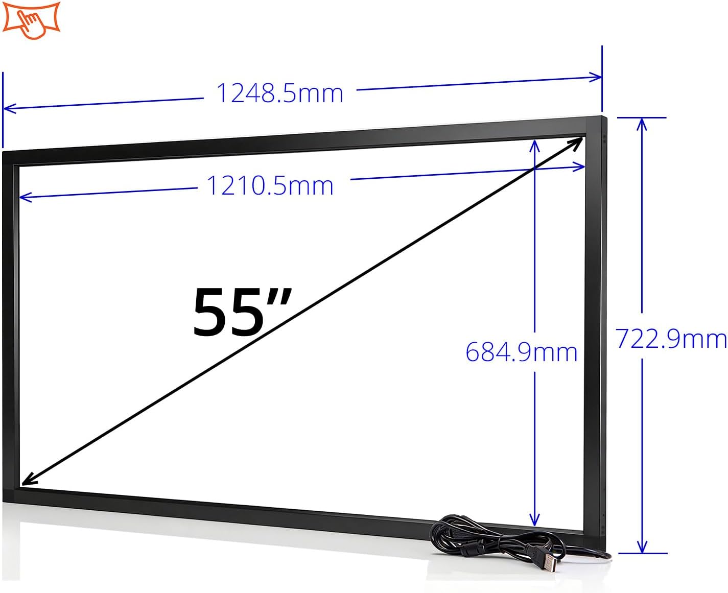 Chengying 55 inch 10 Point Multi-Touch Infrared Touch Frame, ir Touch Panel, Infrared Touch Screen Overlay