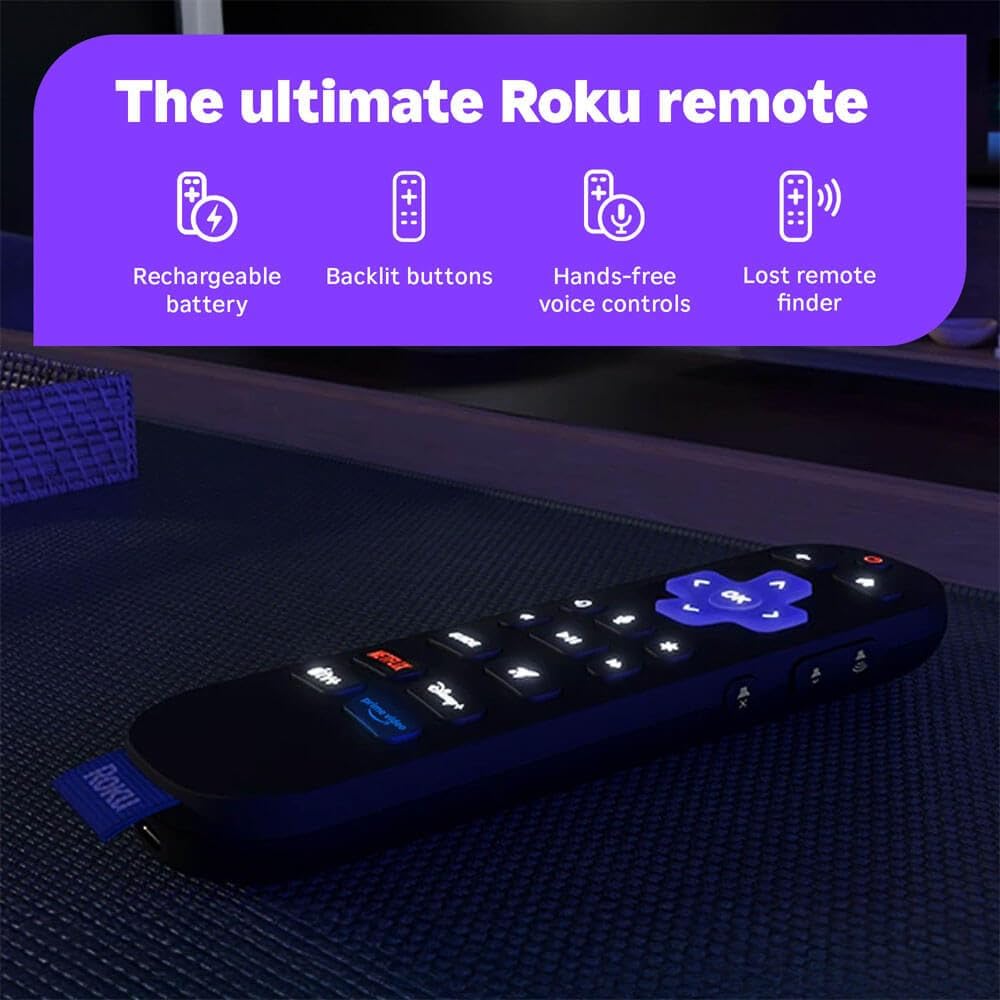 Roku 55 Inch Class Pro Series 4K QLED Mini-LED Smart TV with HDR, Voice Remote, Wi-Fi 6, Dolby Vision, 12 Month CPS Warranty, HDMI Cable and Screen Cleaner for Home Entertainment Streaming (65)