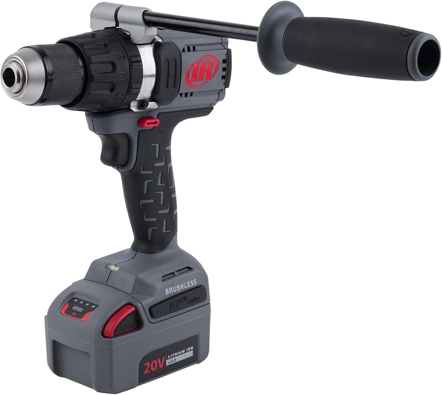 Ingersoll Rand D5241-K22 1/2' 20V Cordless Hammer Drill 2 Battery Kit, 1100 in-lb Torque, Keyless Chuck, Pistol Grip