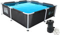 Lark 7' x 24' Square Metal Frame Above Ground Pool with 530 Gallon Filtration Pump