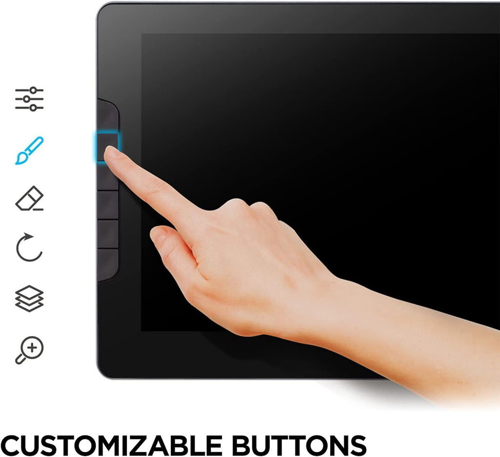 ViewSonic ID1330 13.3 Inch Portable Full HD 1080p Drawing Pen Display Tablet with Battery Free Stylus Pen for Digital Writing, Graphic Design Supports Windows, Mac, Android