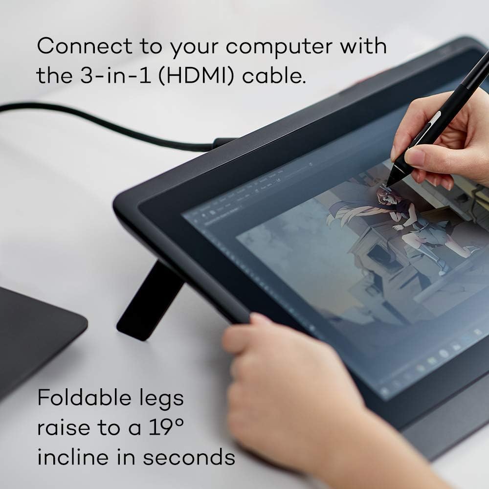 Wacom DTK1660K0A Cintiq 16 Drawing Tablet with Screen (Renewed)
