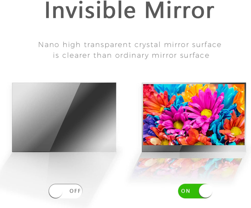 Soulaca 22 inches Full Touchscreen Mirror TV for Bathroom Android, WiFi, Bluetooth, IP65 Waterproof DTV Tuner ATSC Luxury Hotel SPA Use