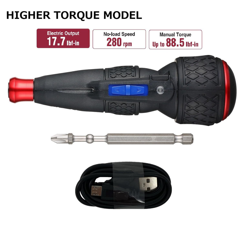 VESSEL Ball Grip Rechargeable Cordless Screwdriver Combo Kit with Case | Includes both High Torque and High-Speed Models