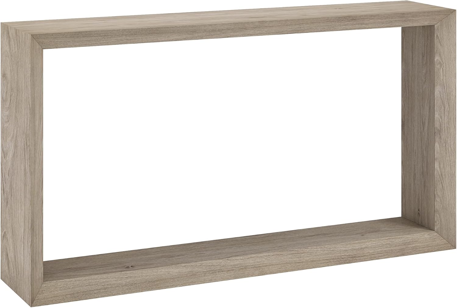 Henn&Hart 55' Wooden Rectangular Console Table Entryway Table, Sofa Table with Wooden Shelf for Entryway, Living Room, Couch, Hallway, or Office, Weathered Gray