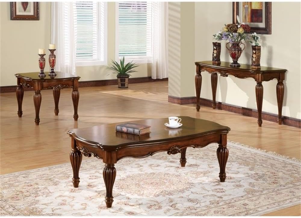 Acme Dreena Rectangular Wooden Sofa Table in Cherry