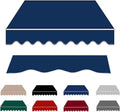 Patio Awning Replacement Fabric Outdoor Retractable Awning Cover Uv Protection Water Resistant Polyester Sun Shade Shelter Canopy for 8' 10' 11' 12' 13' 14' 15' 16' (Size:20x6.5ft,Color:Navy Blue)