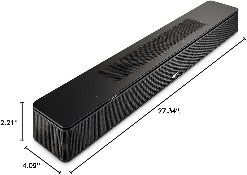 Bose Smart Soundbar 600 with Dolby Atmos, Bluetooth Wireless Sound Bar for TV with Built-in Microphone and Alexa Voice Control, Black