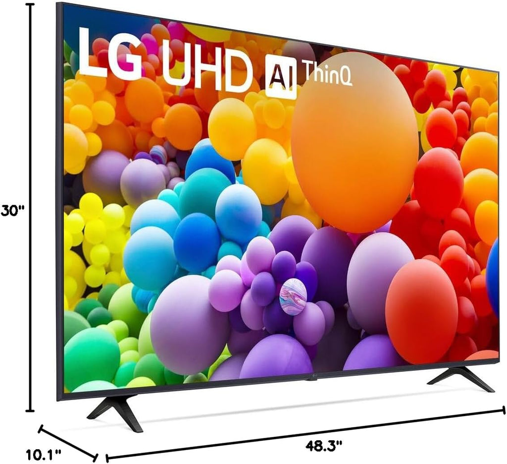 LG 55UT7570PUB 55-Inch UT75 Series LED Smart TV 4K (2024) Bundle with Deco Mount 37'-100' TV Wall Mount + Tech Smart USA Premiere Movies Streaming +6-Outlet Surge Adapter & More