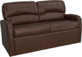 RecPro Charles Collection 60' RV Jack Knife Sofa With Arms - Sleeper Couch for Camper Living Room (Slideout) - Mahogany