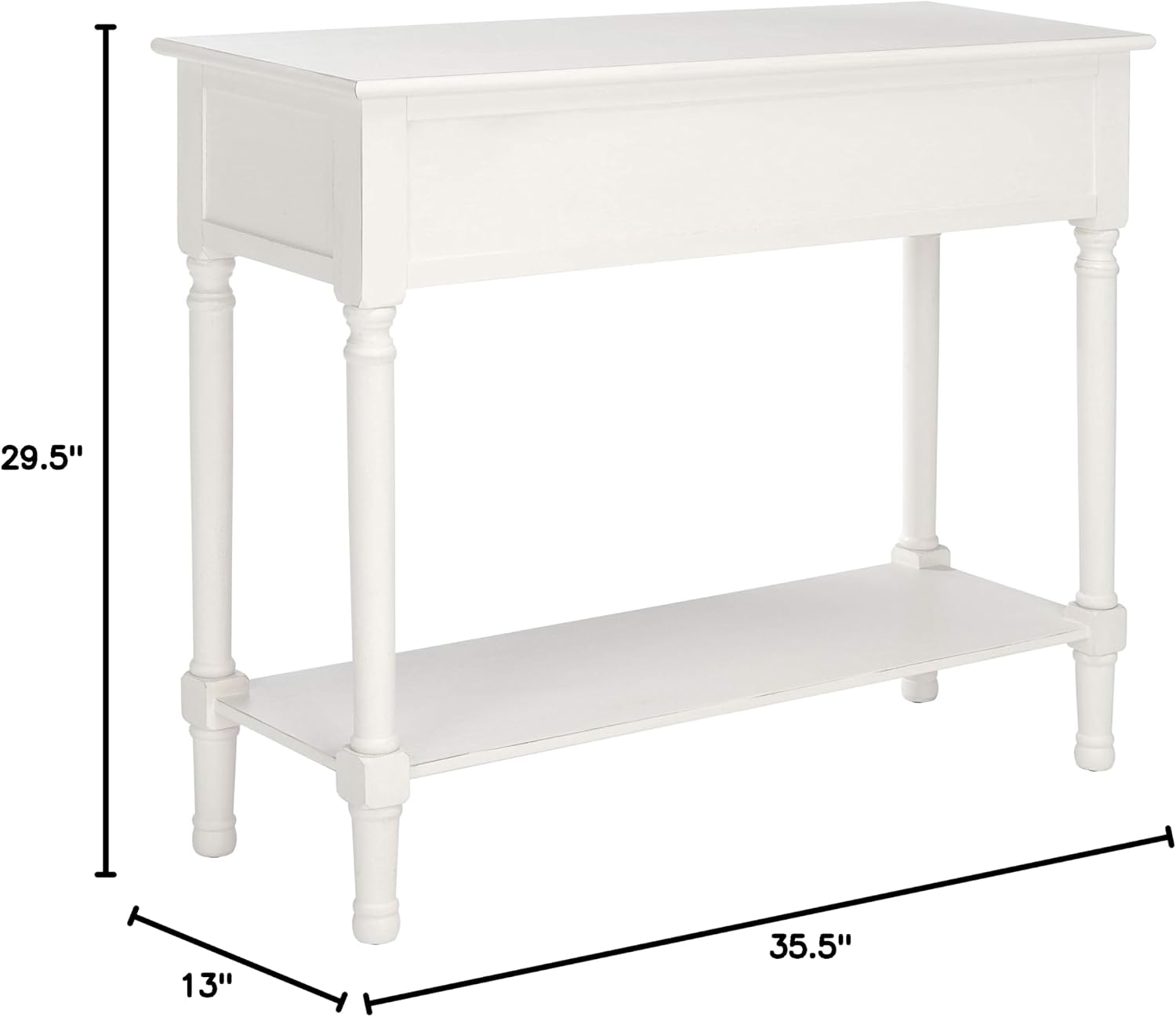 Safavieh Home Collection Josie Distressed White 2-Drawer Console Table