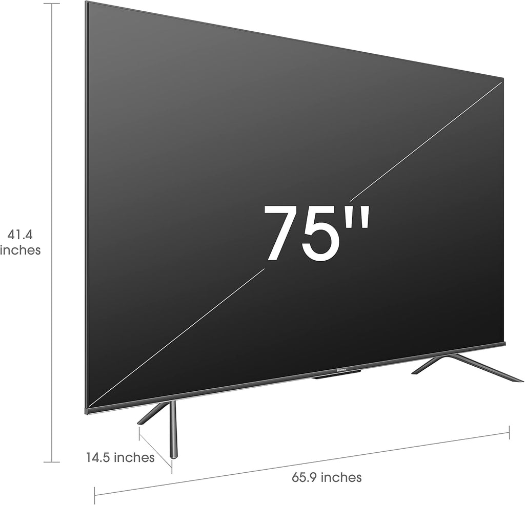Hisense ULED 4K Premium 75U6H Quantum Dot QLED Series 75-Inch Smart Google TV, Dolby Vision Atmos, Voice Remote, Compatible with Alexa (75U6H)