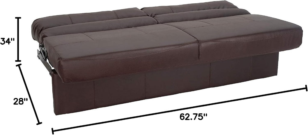 RecPro Charles RV Jackknife Sofa | Love Seat | Sleeper Sofa | Length Options 62', 68', 72' | 11' Legs and Hardware Included (68 Inch, Mahogany)