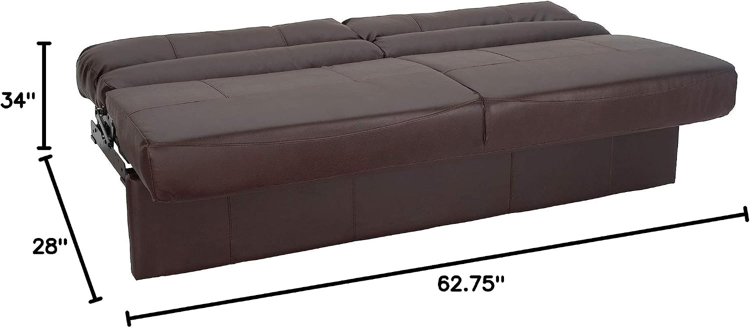 RecPro Charles RV Jackknife Sofa | Love Seat | Sleeper Sofa | Length Options 62', 68', 72' | 11' Legs and Hardware Included (68 Inch, Mahogany)