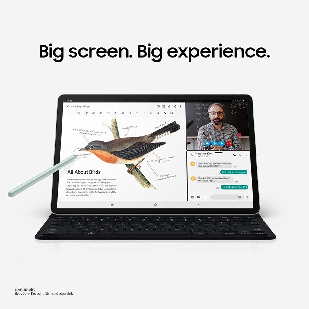 SAMSUNG Electronics Galaxy Tab S7 FE 2021 Android Tablet 12.4' Screen WiFi 64GB S Pen Included Long-Lasting Battery Powerful Performance, Mystic Silver (Renewed)