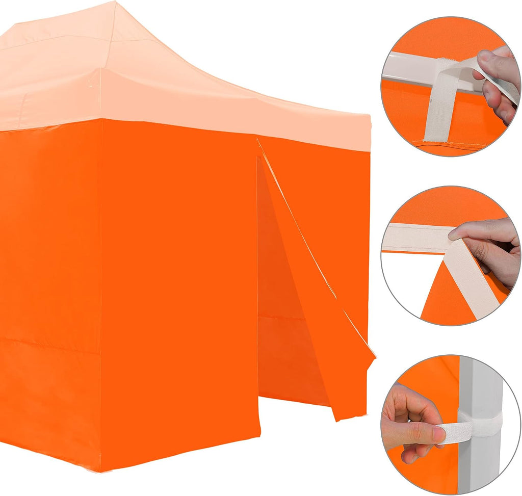 InstaHibit 6 Pack Side Wall for 10x20 Ft EZ Pop Up Canopy Tent UV50+ Zipper 550D (Sidewall Only)