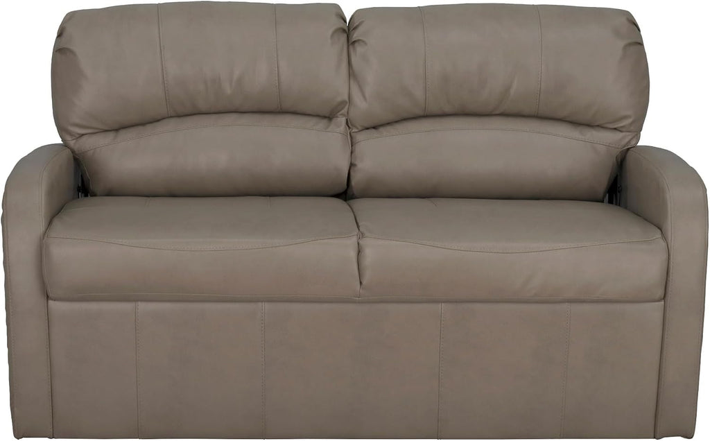 RecPro Charles 65' Jack Knife RV Sleeper Sofa with Arms | RV Furniture | Zero Wall Hugger (Putty)