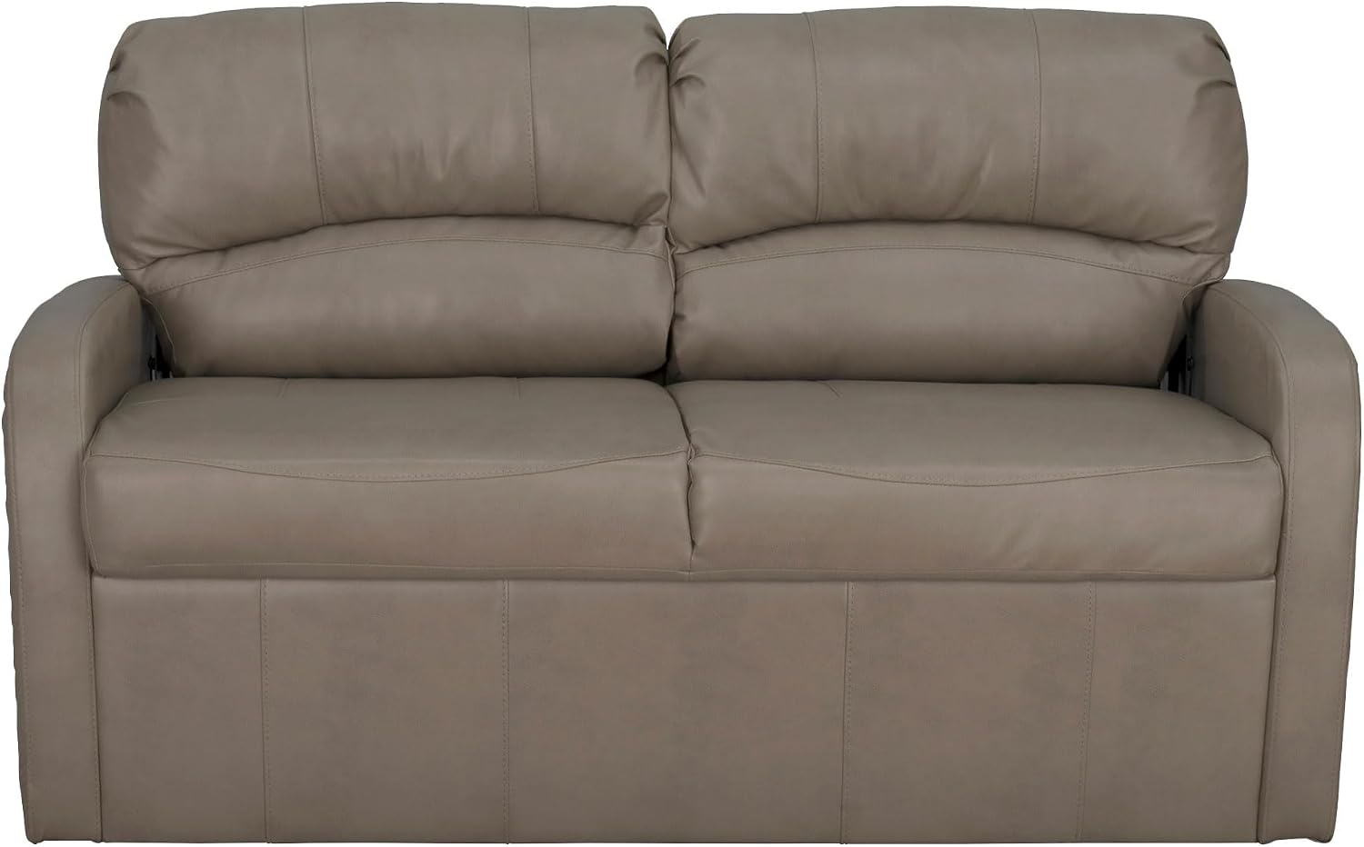 RecPro Charles 65' Jack Knife RV Sleeper Sofa with Arms | RV Furniture | Zero Wall Hugger (Putty)
