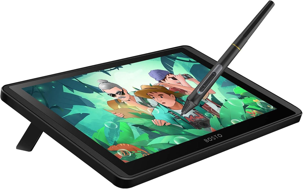 12HD-A H-IPS LCD Graphics Drawing Tablet Monitor 11.6 Inch Size 1366x768 Display 8192 Pressure Level Passive Technology with Tilt Function Support OS USB-Powered Low Consumption